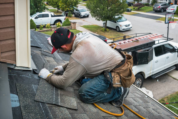 Professional Flat Roof Repair technician working in Mccloud, CA
